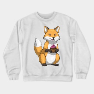 Fox Birthday Cupcake Crewneck Sweatshirt